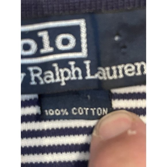 Polo Ralph Lauren Men's Classic‎ Fit Short Sleeve T-Shirt Purple Striped Golf - Picture 6 of 6